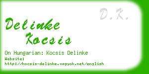 delinke kocsis business card